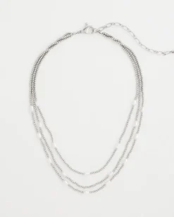 Pearlescent Bead Ball Short Necklace