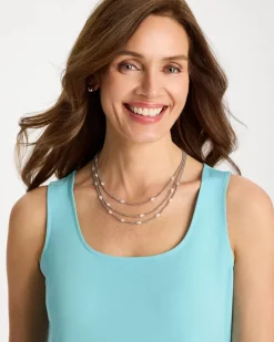 Pearlescent Bead Ball Short Necklace