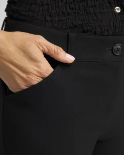 Petite Bi-Stretch Straight Ankle Pants