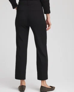 Petite Bi-Stretch Straight Ankle Pants