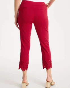 Petite Brigitte™ Slim Scalloped Ankle Pants