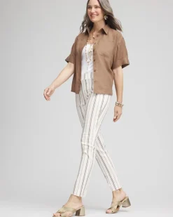 Petite Brigitte™ Striped Ankle Pants
