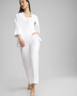 Petite Brigitte Wide Leg Cropped Pants