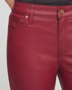 Petite Coated Denim Girlfriend Ankle Jeans