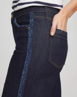 Petite Frayed High-Rise Wide-Leg Jeans