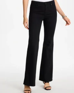 Petite Girlfriend Flared Leg Jeans