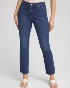 Petite Girlfriend Fray Hem Kick Flares