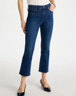 Petite Girlfriend Fray Hem Kick Flares