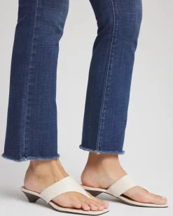 Petite Girlfriend Fray Hem Kick Flares