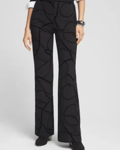 Petite Juliet Flocked Trouser Pants