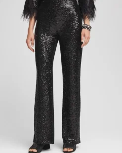 Petite Juliet Sequin Wide Leg Pant