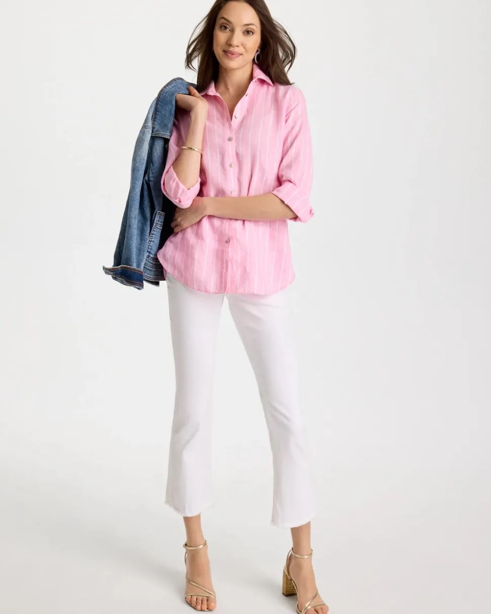 Petite No Stain Girlfriend Fray Hem Kick Flares