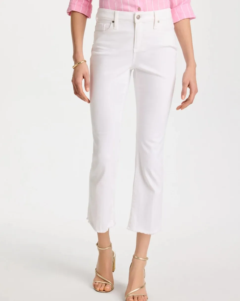 Petite No Stain Girlfriend Fray Hem Kick Flare Jeans