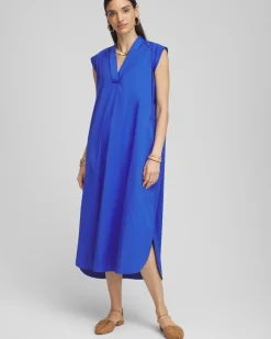 Petite Popover Poplin Maxi Dress