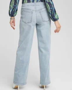 Petite Pull-On Wide-Leg Jeans
