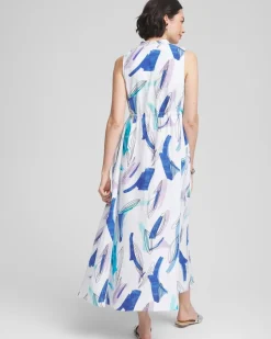 Petite Sleeveless Gauze Maxi Dress