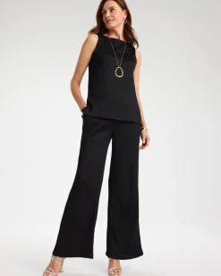 Petite Travelers™ Crinkle Textured Pants