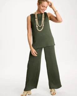 Petite Travelers™ Crinkle Textured Pants