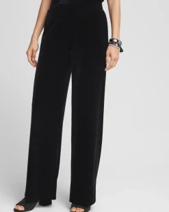 Petite Travelers™ Velvet Wide Leg Pant