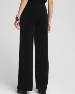 Petite Travelers™ Velvet Wide Leg Pant