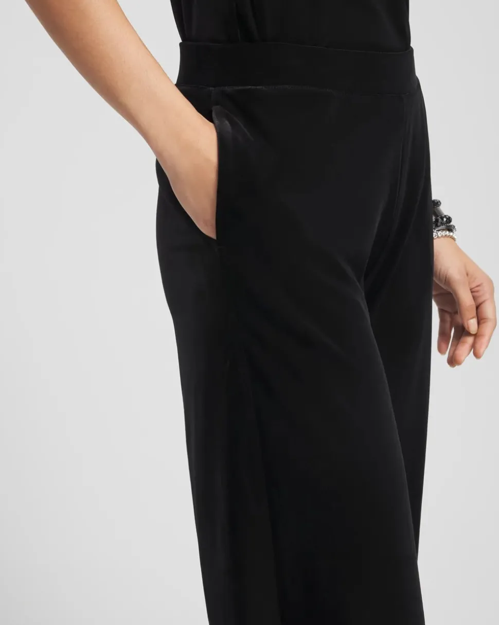 Petite Travelers™ Velvet Wide Leg Pant
