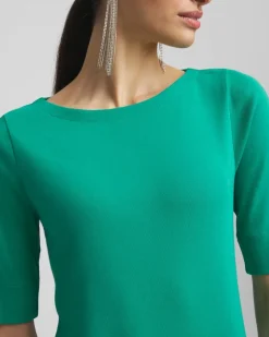 Pima Cotton Bateau-Neck Tee
