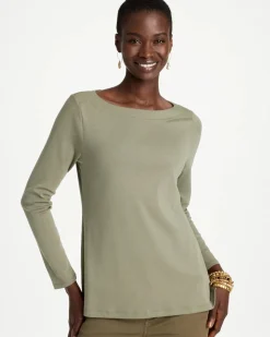 Pima Cotton Boatneck Tee