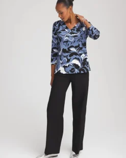 Pima Cotton Floral 3/4 Sleeve Tee