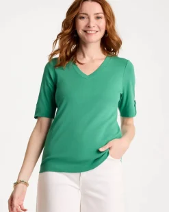 Pima V-Neck Tee