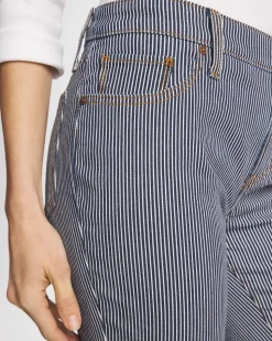 Pinnacle Stripe Girlfriend Ankle Jeans