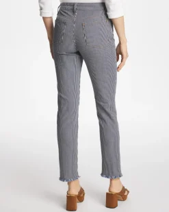 Pinnacle Stripe Girlfriend Ankle Jeans
