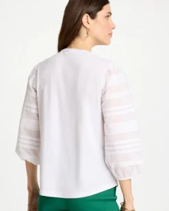Pintuck Puff Sleeve Tee