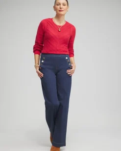 Pointelle Cashmere Blend Pullover
