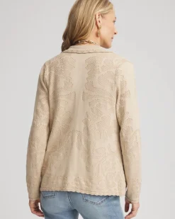 Pointelle Lace Scallop Cardigan