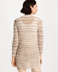 Pointelle Metallic Cardigan