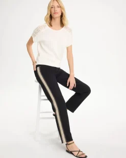 Pointelle Stitch Pullover Sweater