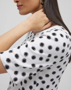 Polka Dot Everyday Elbow Sleeve Tee