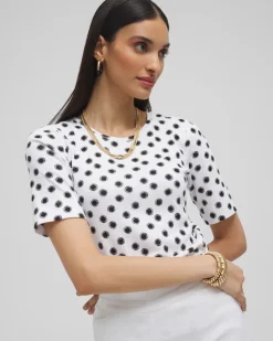 Polka Dot Everyday Elbow Sleeve Tee