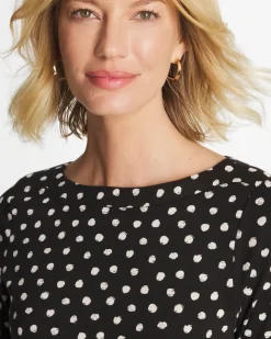 Polka Dot Pima 3/4 Sleeve Tee