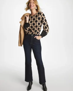 Ponte Poplin Polka-Dot Top