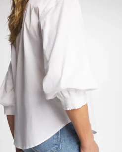 Poplin Billow Sleeve Blouse