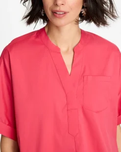 Poplin Popover Dolman Top
