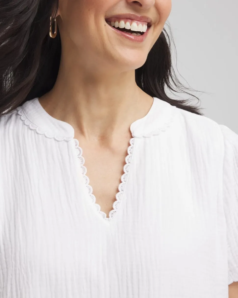 Popover Cotton Gauze Dress