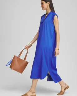 Popover Poplin Maxi Dress