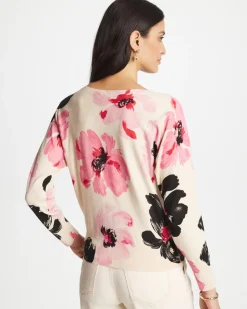 Printed Bateau Dolman Pullover