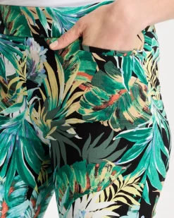 Printed Brigitte™ Slim Pull-On Ankle Pants