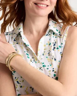 Printed Collared Tunic Tank