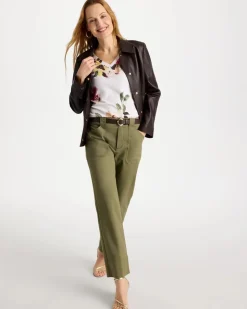 Printed Cotton Stretch 3/4 Sleeve Tee