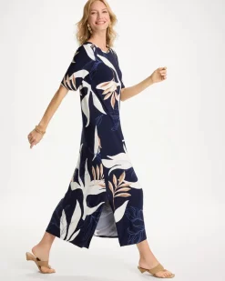 Printed Jersey Knit Column Dress