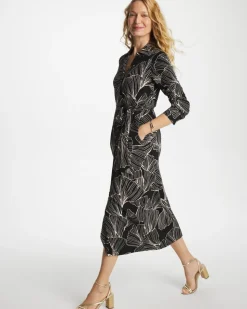 Printed Knit Shirtdress